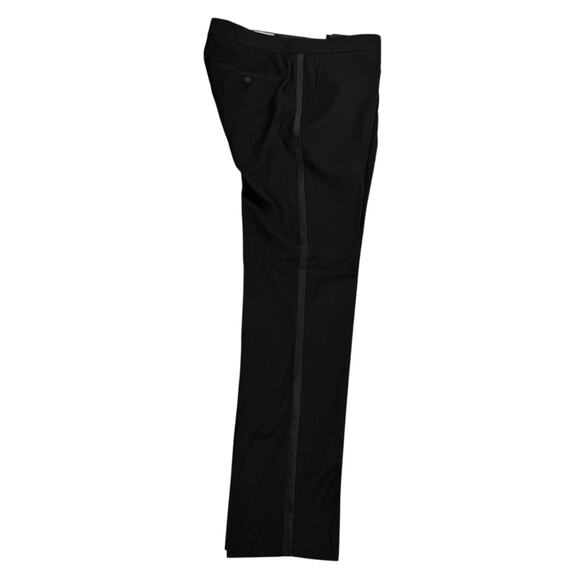 Kenneth Cole Mens Ready Flex Slim Fit Tuxedo Side Stripe Suit Pants Black 35x32 - Picture 5 of 5